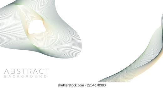 Line green pattern background. Minimalist line art wallpaper. Cover design, business, packaging design and print. Vector illustration. Abstract wave 