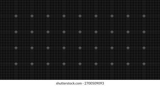 Line Grid Blueprint Background Black Paper. Technical Dot Graph Texture Graph Pattern