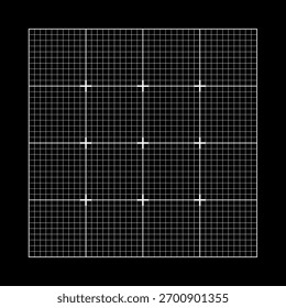 Line Grid Blueprint Background Black Square Paper. Technical Dot Graph Texture Graph Pattern