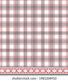 line grid and border for fabric print, texture, tile, background use