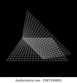 Line grid dimensions square black and white