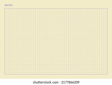 Line Grid Document Template Illustration For Memo, Schedule, Planner, Diary Etc. Grid Paper.