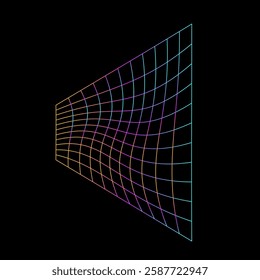 Line grid square shape vector full color rainbow