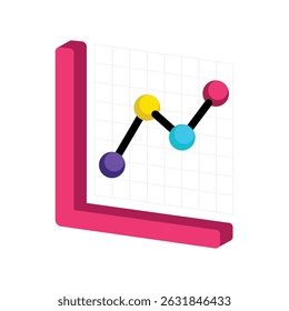 Ícone de estilo do Vetor do Gráfico de Crescimento de Linha. Arquivo Eps 10