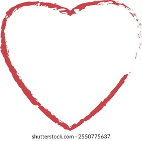 line grunge heart shape red color grungy