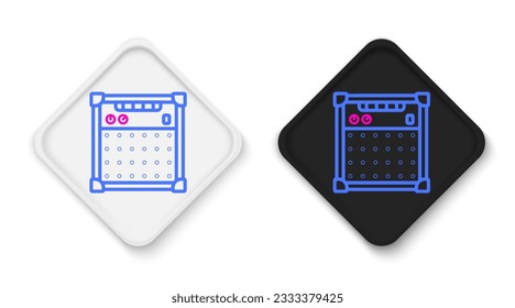 Line Guitar amplifier icon isolated on white background. Musical instrument. Colorful outline concept. Vector