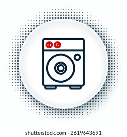 Line Guitar amplifier icon isolated on white background. Musical instrument. Colorful outline concept. Vector