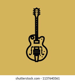 Line Guitar Cartoon