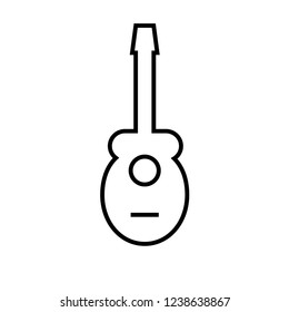 line guitar  icon,vector illustration