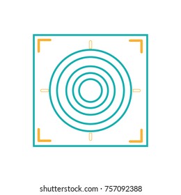 line gun sight circle with shooting focus