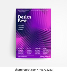Line halftone cover design. Applicable for covers, placards, posters, flyers and banner design. Eps10 vector templates.