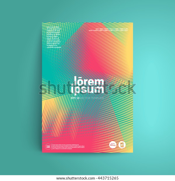 Line Halftone Cover Design Applicable Covers Stock Vector (Royalty Free ...