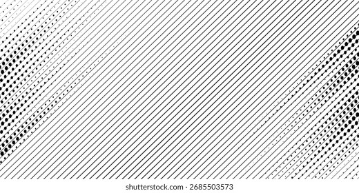 Línea de textura de gradación semitono blanco y negro. moderno eps 10