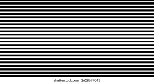 Line halftone gradation texture. Fading horizontal stripe gradient background. Repeating pattern backdrop. Black parallel thin to thick lines backdrop for overlay, print, cover, graphic design. Vector