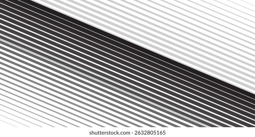 Line halftone gradation texture. Fading horizontal stripe gradient background. Repeating pattern backdrop. modern vector