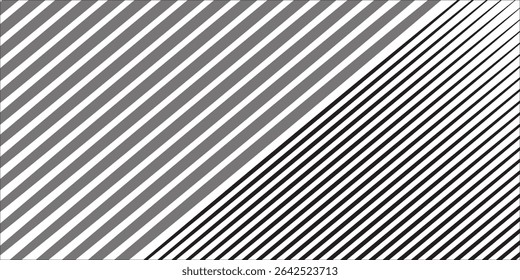 Line halftone gradation texture. Fading horizontal stripe gradient background. Repeating pattern backdrop.