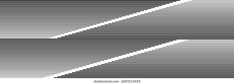 Textura de gradação de meio-tom de linha. Cor preta do plano de fundo da estrutura de transição de gradiente. Plano de fundo de linhas paralelas para impressão, cartaz, vetor de capa