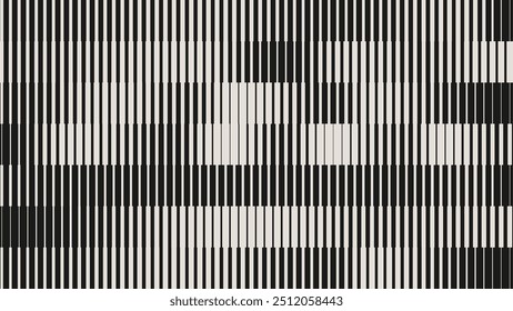 Line Halftone Gradient Effect Pattern. Straight Lines Background. Black and White Abstract Texture with Parallel Stripes Thick to Thin. Vector Illustration.