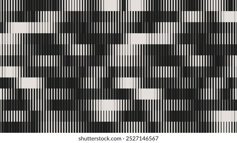 Line Halftone Gradient Effect Pattern. Straight Lines Background. Monochrome Abstract Texture with Parallel Stripes Thick to Thin. Vector Illustration.