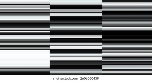 Line Halftone Gradient Effect Pattern. Vertical Straight Lines Background. Black and White Abstract Texture with Parallel Stripes Thick to Thin.