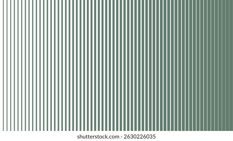 Line Halftone Gradient Effect Pattern. Vertical Straight Lines Background. Black and White Abstract Texture with Parallel Stripes Thick to Thin. Vector Illustration.