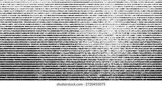 Textura de gradiente grunge de semitono de línea. Fondo de gradación de Vertical vibrante. Fondo de patrón de rayas repetido. Negro paralelo delgado a grueso fondo de moire de la raya para la superposición, impresión, cubierta. Arte vectorial