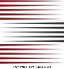 Line halftone pattern with gradient effect. Horizontal lines in black and white. Template for backgrounds and stylized textures.