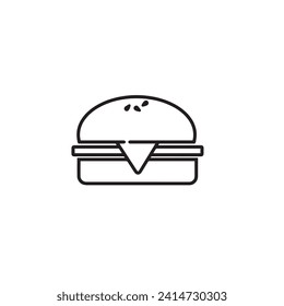 line hamburger icon vector illustration