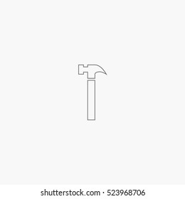 line hammer icon