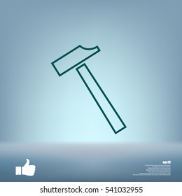 Line Hammer Icon