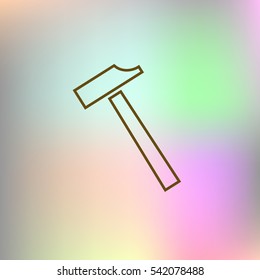 Line Hammer Icon
