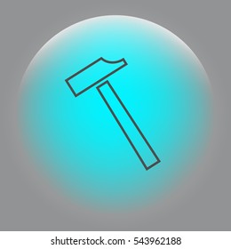 Line Hammer Icon