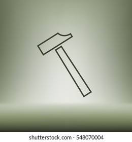 Line Hammer Icon