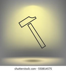 Line Hammer Icon