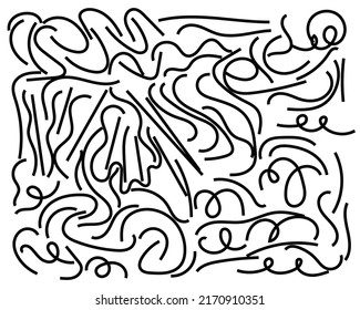 line hand drawn collection set vector