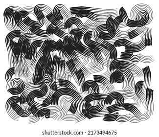 line hand drawn collection set vector
