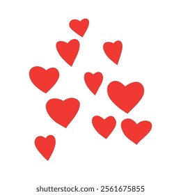 Line hand drawn of heart, vector illustration