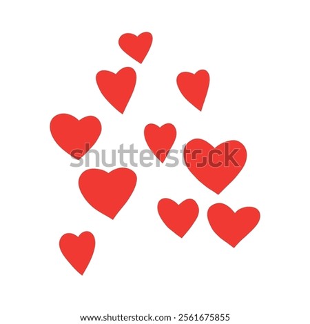 Line hand drawn of heart, vector illustration