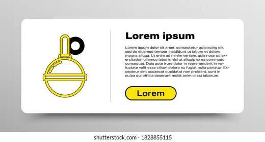 Line Hand grenade icon isolated on white background. Bomb explosion. Colorful outline concept. Vector