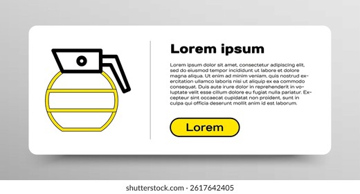 Line Hand grenade icon isolated on white background. Bomb explosion. Colorful outline concept. Vector