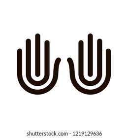 line hand icon, vector illustration