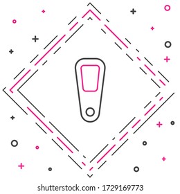 Zeilensymbol des Spiegelspiegels auf weißem Hintergrund isoliert. Farbenfrohe Kontur. Vector Illustration