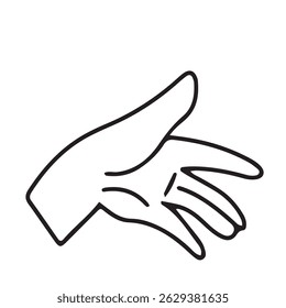 Line hand poses gesture icon