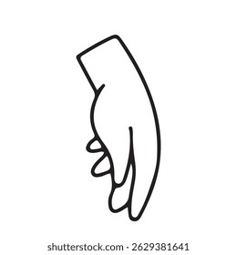Line hand poses gesture icon