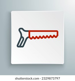 Line Hand vio el icono aislado en el fondo blanco. Concepto de esquema colorido. Vector