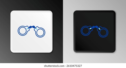 Line Handcuffs icon isolated on grey background. Colorful outline concept. Vector