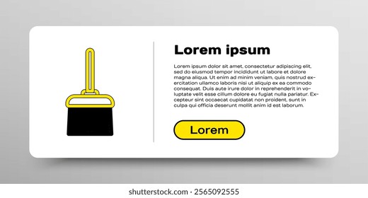 Line Handle broom icon isolated on white background. Cleaning service concept. Colorful outline concept. Vector