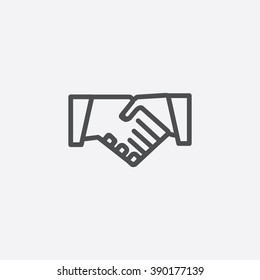 line Handshake Icon