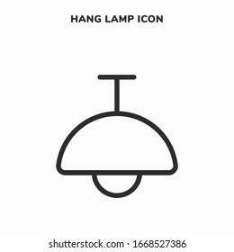 Line hang lamp icon template