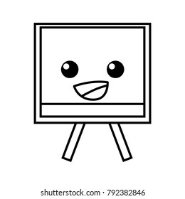 line happy and cute board object kawaii